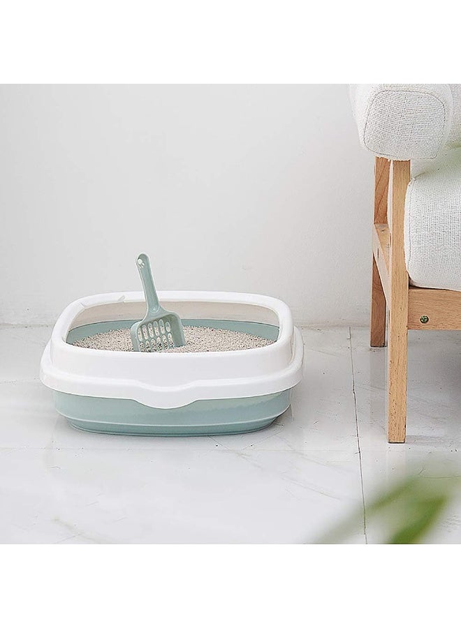 Kitty Litter Box, Open Cat Litter Boxes - Anti-Splashing Cats Litters Pan Kitten Toilet with Litter Sifting Scoop - Kittens Litter for Boxes Easy to Clean No Odor - Image 4