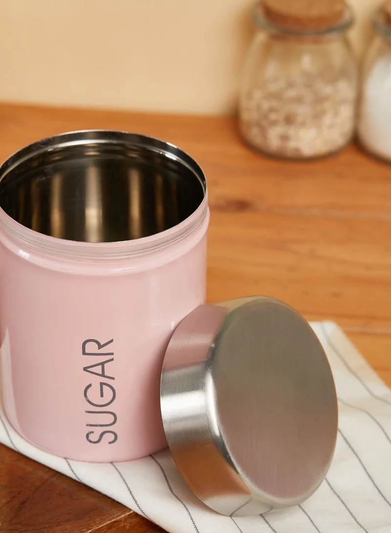 Premier Liberty Enamel Pink Sugar Canister