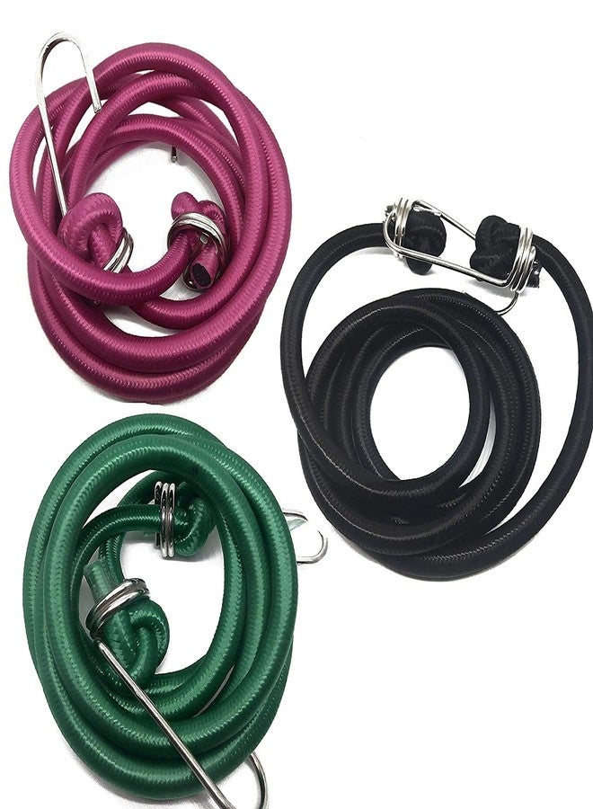 Dmitry High Strength Elastic Neon Color Bungee Cords, Luggage Tying Rope with Hooks, Set of 1, 8 feet - Image 4