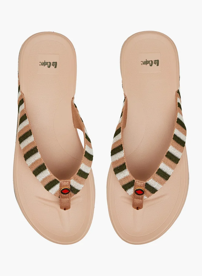 لي كوبر Women's Textured Thong Slippers