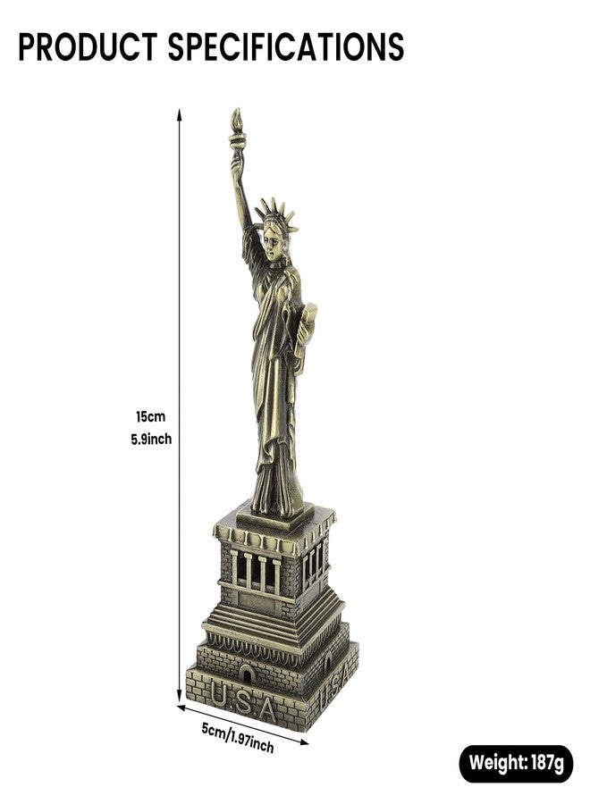 Topyond Statue of Liberty Figurine Souvenir, Metal Building Model, Souvenir and Desk Decoration, Liberty Statue Model for Home, Office, Gift - Image 4