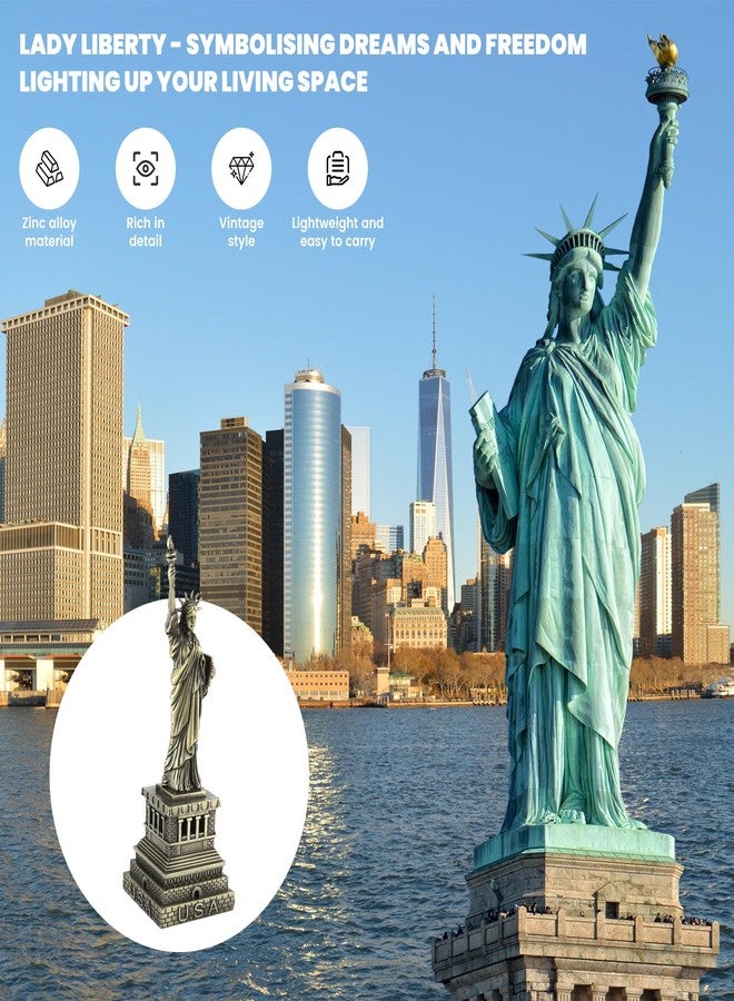 Topyond Statue of Liberty Figurine Souvenir, Metal Building Model, Souvenir and Desk Decoration, Liberty Statue Model for Home, Office, Gift - Image 2