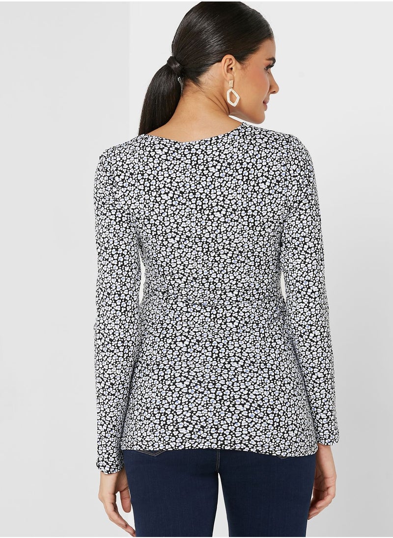 Mamalicious - Surplice Neck Tie Detail Top - Image 1