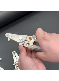 KELUMIE KELUMIE 6in1 Wire Stripper and Cutter Tool for Electricians Multifunctional Wire Stripping Cutting Crimping and Winding Pliers Precision Stainless Steel Electrician Hand Tool  - Image 5
