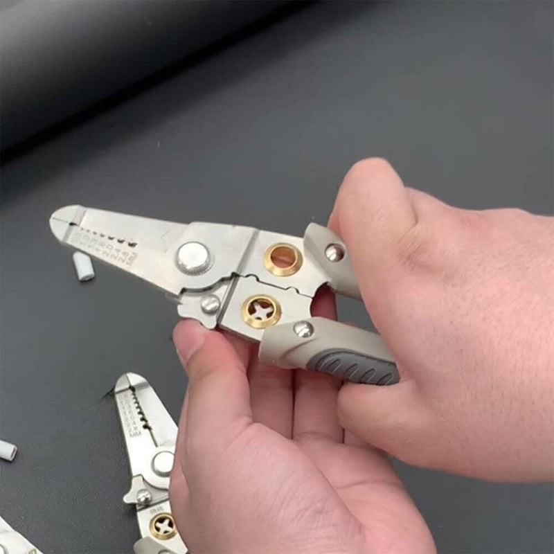 KELUMIE KELUMIE 6in1 Wire Stripper and Cutter Tool for Electricians Multifunctional Wire Stripping Cutting Crimping and Winding Pliers Precision Stainless Steel Electrician Hand Tool  - Image 5