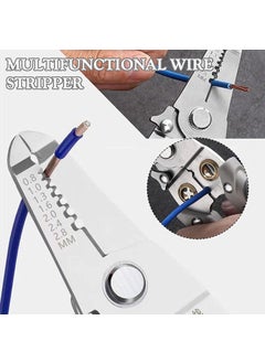 KELUMIE KELUMIE 6in1 Wire Stripper and Cutter Tool for Electricians Multifunctional Wire Stripping Cutting Crimping and Winding Pliers Precision Stainless Steel Electrician Hand Tool  - Image 3