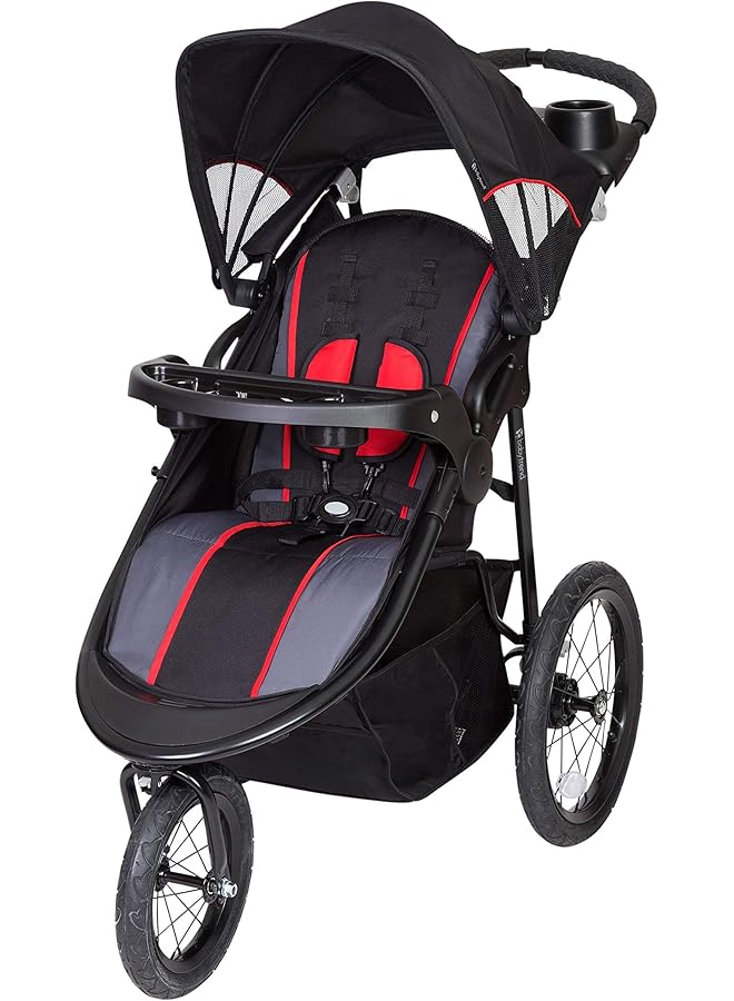 إيروريكس عربة أطفال Pathway 35 Jogger باللون الأحمر البصري
