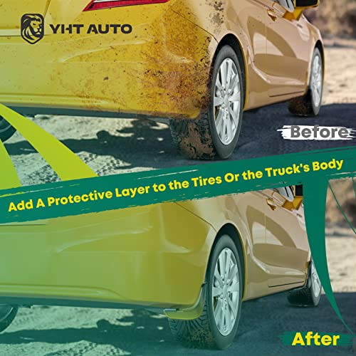 YHTAUTO Set of 4 Mud Flaps Splash Guards Accessories Replacement for Honda Accord Sedan 2018 2019 2020 2021 2022 4-Door, Not for Hybrid Model, Front and Rear LH RH, Black - Image 4