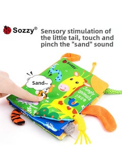 Generic Sozzy Baby Early Education Cloth Book Baby Tear Tail Cloth Book Cloth Book Baby Toy 0-1 Year Old Puzzle-Specifications:Fresh Farm Tail Cloth Book-Pure English  - Image 3