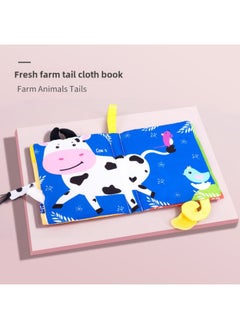 Generic Sozzy Baby Early Education Cloth Book Baby Tear Tail Cloth Book Cloth Book Baby Toy 0-1 Year Old Puzzle-Specifications:Fresh Farm Tail Cloth Book-Pure English  - Image 4