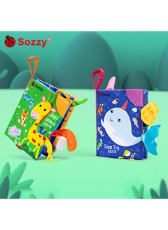 Generic Sozzy Baby Early Education Cloth Book Baby Tear Tail Cloth Book Cloth Book Baby Toy 0-1 Year Old Puzzle-Specifications:Fresh Farm Tail Cloth Book-Pure English  - Image 2