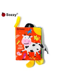 Generic Sozzy Baby Early Education Cloth Book Baby Tear Tail Cloth Book Cloth Book Baby Toy 0-1 Year Old Puzzle-Specifications:Fresh Farm Tail Cloth Book-Pure English  - Image 1