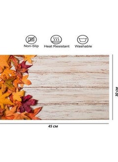 Dakshya Industries Dakshya Industries PVC Printed Dining Table Placemats Set of 6 Multicolour DIBLMAT32  - Image 3