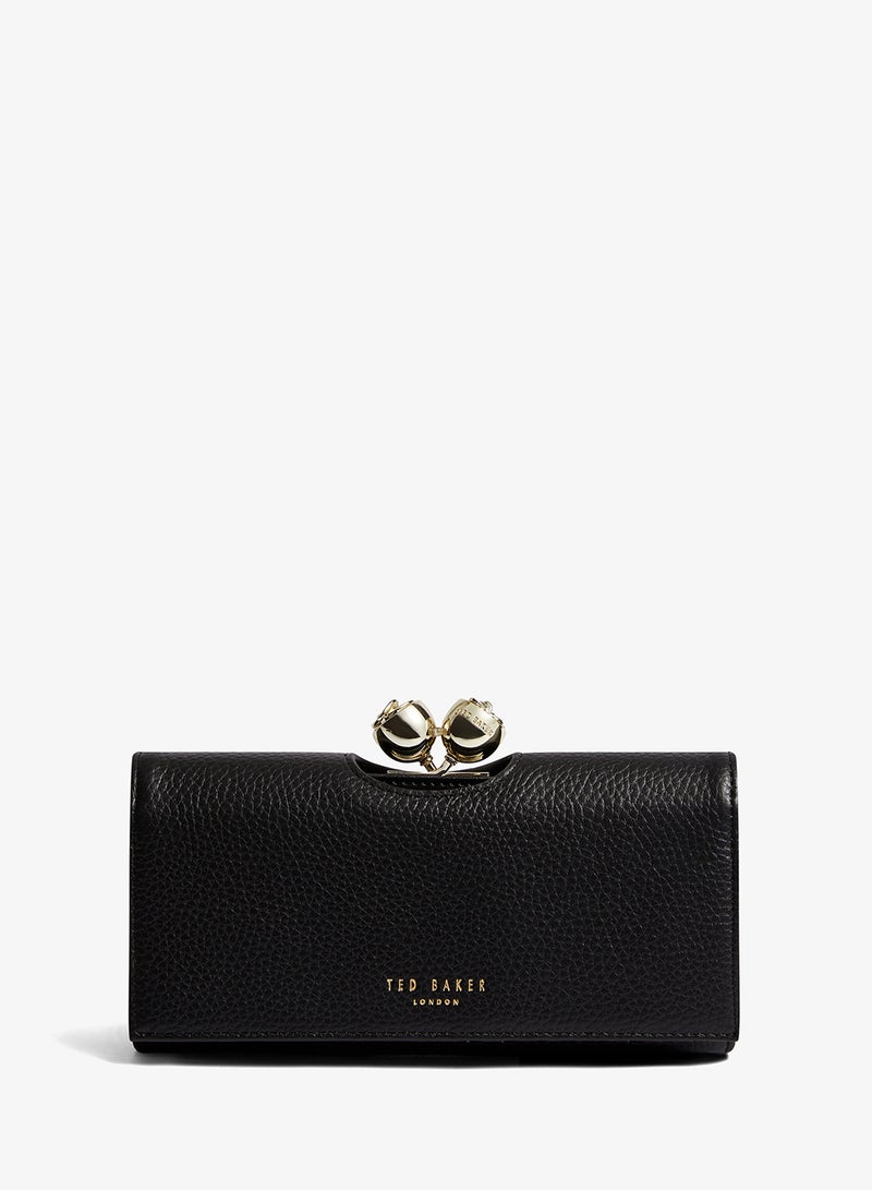 Ted Baker Rose Detail Leather Large Bobble Purse - Image 1