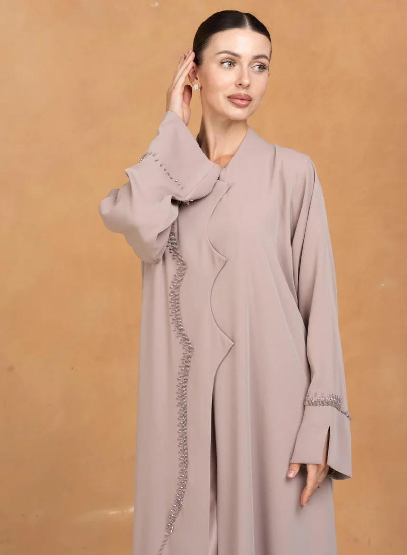 Meem by Mariyah  Front open abaya with sheila for Women | Best Price UAE