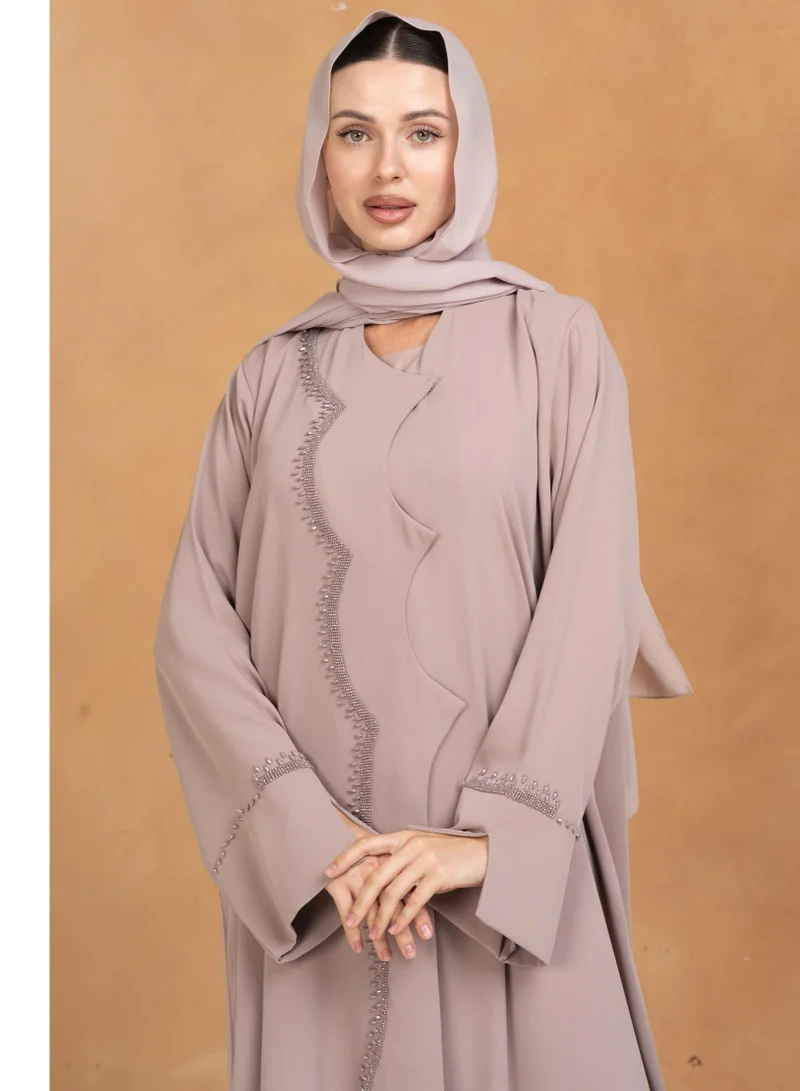 Meem by Mariyah  Front open abaya with sheila for Women | Best Price UAE