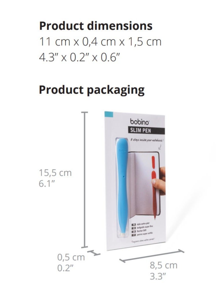 bobino Bobino Slim Pen Charcoal, Diary Writing, Journal Keeping, Notebook Pen, Minimalist Writing Pen  - Image 3