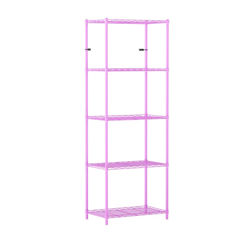 TUNEHOME TUNEHOME Kitchen Cabinet 5 Shelf Pink  - Image 4