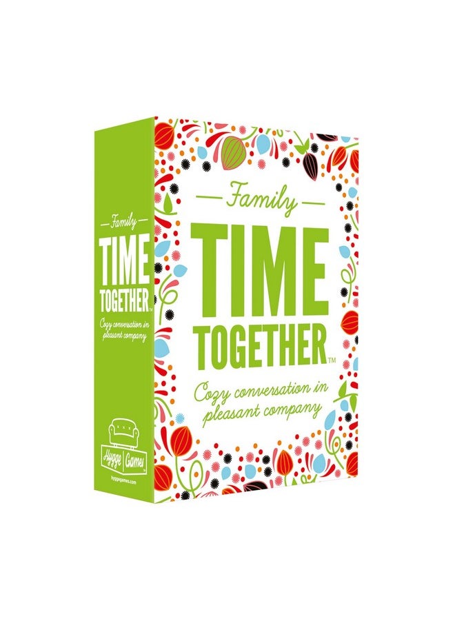 Hygge Games Time Together Family Game - Fun Conversation Starters Card Game for Families, Multicolored, Green, 4" L x 3" W x 1.5" H