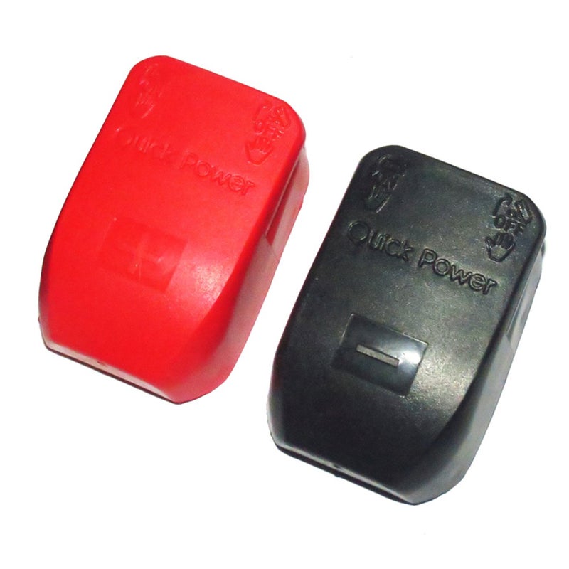 Red and black pure copper car battery clip quick pull connector battery head terminal battery wiring post Copper plated type 1 pair - Image 5