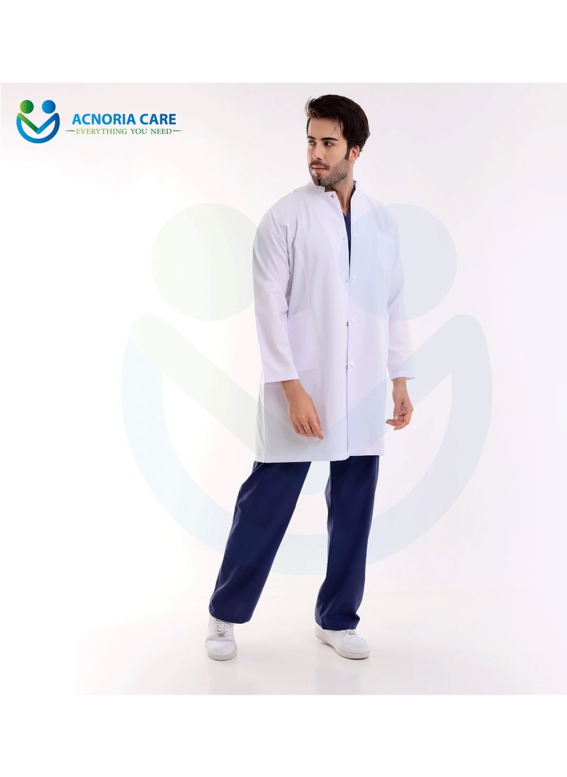 ACNORIA CARE - Men's Short Medical Lab Coat For Doctors Nurses And Hospital Workers Comfortable And Elegant - From Acnoria Care - Size XXL - Image 1