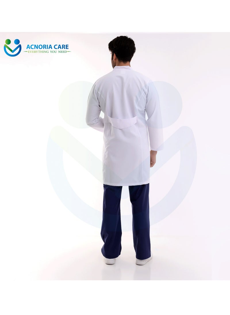 ACNORIA CARE - Men's Short Medical Lab Coat For Doctors Nurses And Hospital Workers Comfortable And Elegant - From Acnoria Care - Size XXL - Image 1