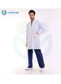 ACNORIA CARE Men's Short Medical Lab Coat For Doctors Nurses And Hospital Workers Comfortable And Elegant - From Acnoria Care - Size XXL  - Image 4