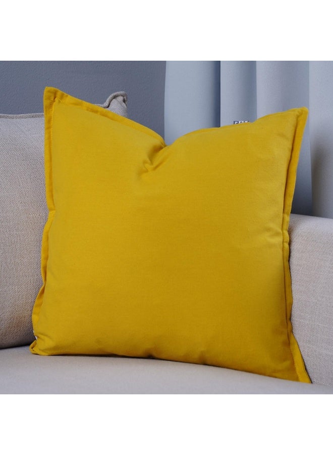 Pan Home تامي غطاء وسادة صلب أصفر 45x45 سم - Image 2