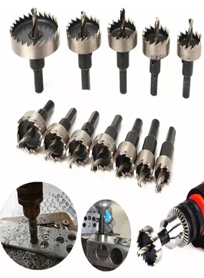 13 Pieces High Speed Steel HSS Drill Bits Hole Saw Set Titanium Plated Saw Cutter 16-53mm for Cutting Stainless Steel, Metal, Alloy - Image 4