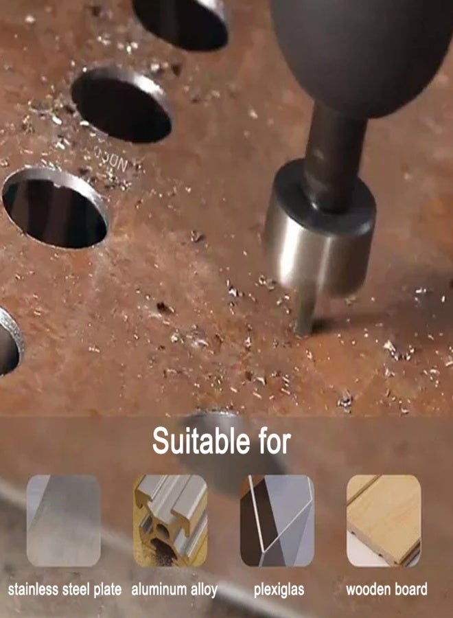 13 Pieces High Speed Steel HSS Drill Bits Hole Saw Set Titanium Plated Saw Cutter 16-53mm for Cutting Stainless Steel, Metal, Alloy - Image 5