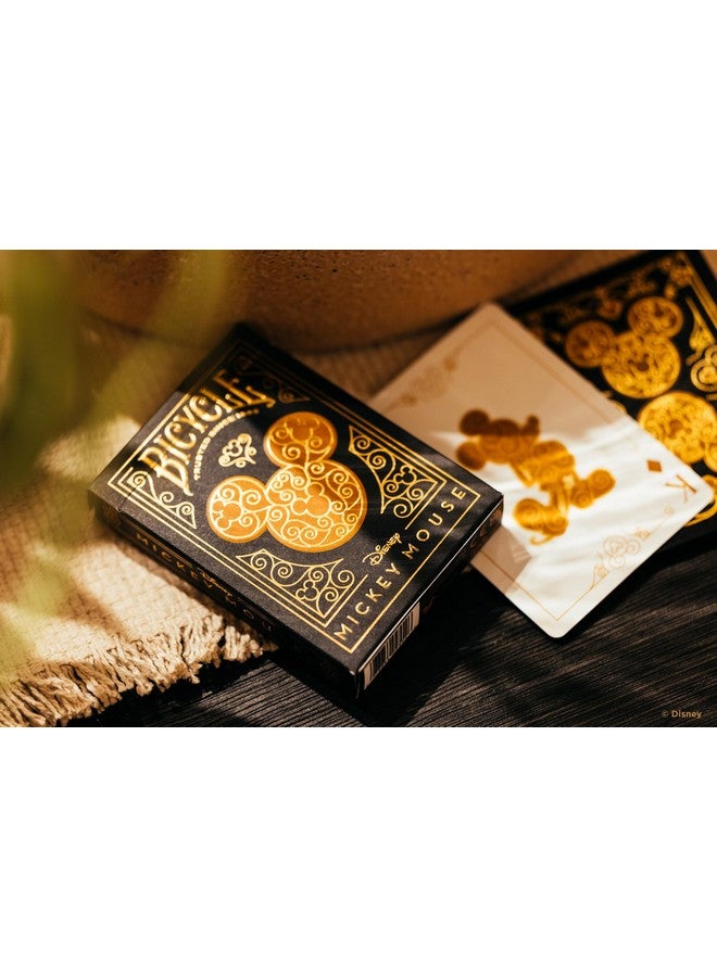 Bicycle Disney Mickey Mouse Inspired Black and Gold Playing Cards - Image 5