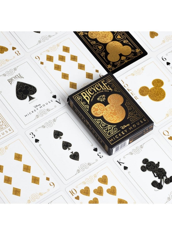 Bicycle Disney Mickey Mouse Inspired Black and Gold Playing Cards - Image 2