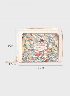 Generic Retro Floral Credit Card Holder Zipper Wallet Card Organizer Cardholder Wallet Bank Card ID Holder for Women Girl  - Image 4