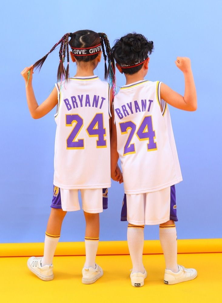 Generic Children's Jersey #24 Basketball Jersey, Sportswear Universal Sleeveless T-Shirt Shorts Jersey Set,Sports Suits Top+Shorts Set Kids Tracksuits  - Image 2