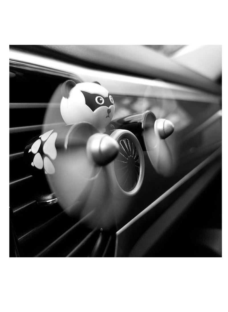 Pilot Car Air Fresheners, Bear Pilot Retro Airplane Car Air Freshener, with 2 Pcs fragrance tablets, Personalised Air Outlet Vent Car Accessories, with Rotating Propeller for Car Decoration - Image 2