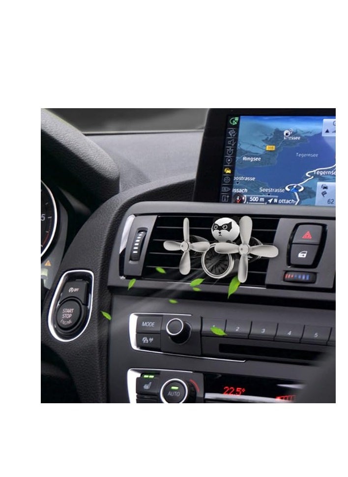 Pilot Car Air Fresheners, Bear Pilot Retro Airplane Car Air Freshener, with 2 Pcs fragrance tablets, Personalised Air Outlet Vent Car Accessories, with Rotating Propeller for Car Decoration - Image 3