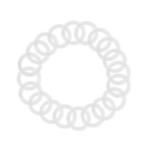 HODEE 20 PCS Sanitary Triclamp Tri Clamp Silicone Gasket 1.5" (1.5 inch) OD: 50.5mm, ID: 35.1mm Dairy Brewing TRI Clover,1-1/2 Triclover Clear Transparent Silicone Gasket - Image 1