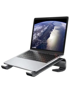 Snooe حامل كمبيوتر محمول للمكتب، حامل كمبيوتر محمول قوي لحامل MacBook، حامل كمبيوتر محمول مريح من الألومنيوم جيد التهوية متوافق مع 12 13 15.6 17 بوصة، حامل كمبيوتر تبريد للعمل.  - Image 1