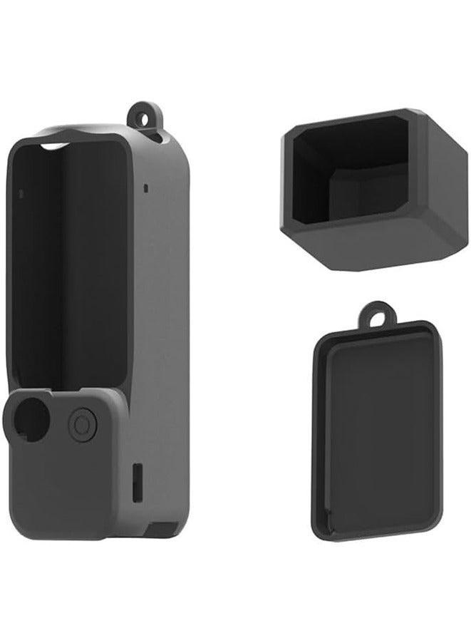 3 in 1 Case for DJI OSMO Pocket 3 Silicone Cover Camera Case Lens Cap Screen Cover Set Dust-Proof Scratch-Proof - Image 1