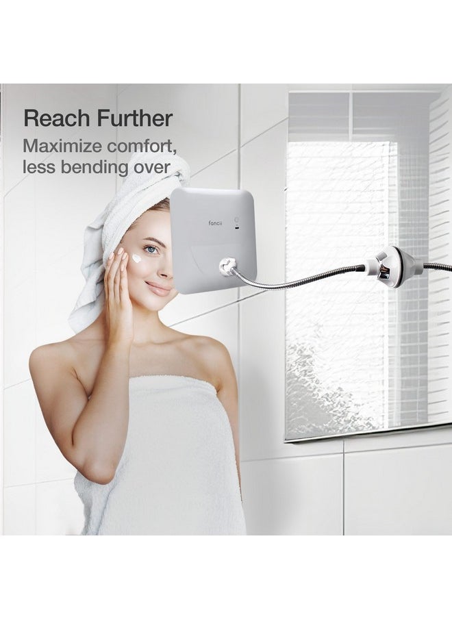 Fancii - 10X Flexible Magnifying Mirror With 3 Led Light Settings Rechargeablegooseneck Lighted Makeup Mirror For Bathroom Locking Suction Mount Cordless 360° Rotatable (Mira 2 Plus) - Image 1
