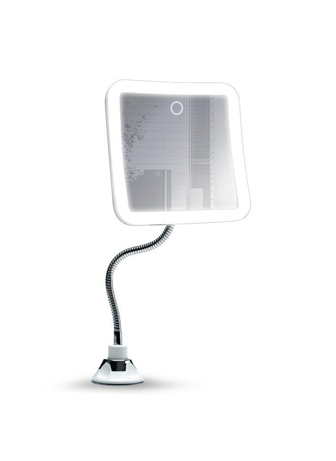 Fancii - 10X Flexible Magnifying Mirror With 3 Led Light Settings Rechargeablegooseneck Lighted Makeup Mirror For Bathroom Locking Suction Mount Cordless 360° Rotatable (Mira 2 Plus) - Image 1