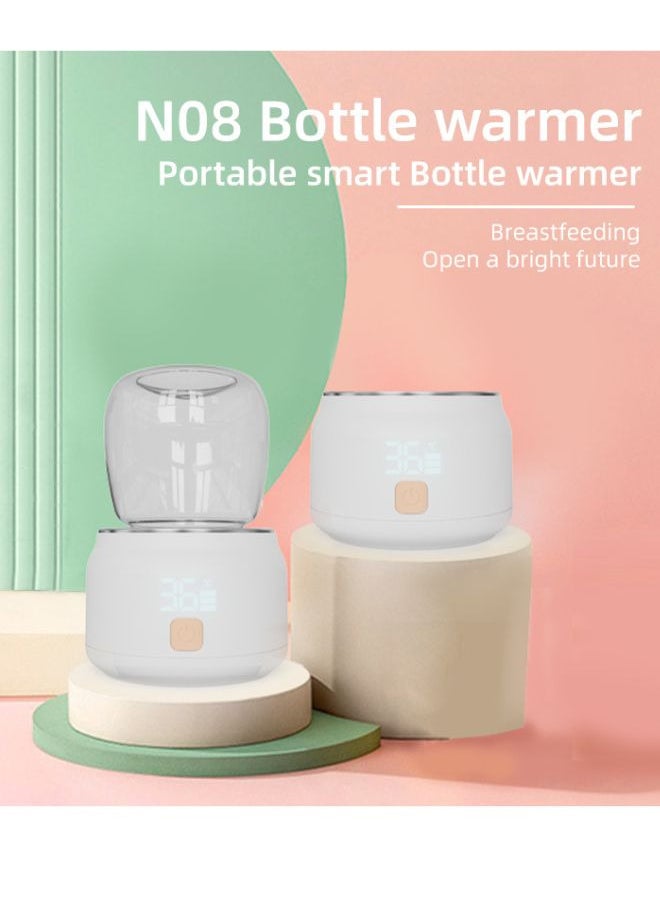 TEN-M JOURNEY - Portable Smart Baby Bottle Warmer Dual Function for Defrosting Warm Milk Heater & Thaw for Formula Breastmilk Keep Warm with 4 Smart Temperature Adjustments BPA Free - Image 1
