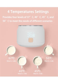 TEN-M JOURNEY Portable Smart Baby Bottle Warmer Dual Function for Defrosting Warm Milk Heater & Thaw for Formula Breastmilk Keep Warm with 4 Smart Temperature Adjustments BPA Free  - Image 4