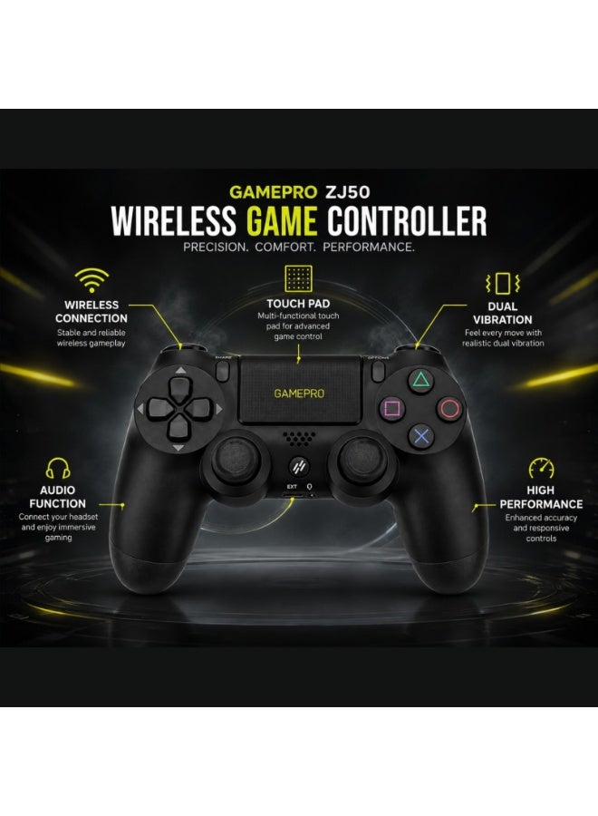 GAMEPRO Joysticks Wireless Controllers for PlayStation 4 with Programmable Buttons, Vibration & Motion Sensor, Multiplayer Gaming for Home, Family, Friends & Gaming Parties - Image 2