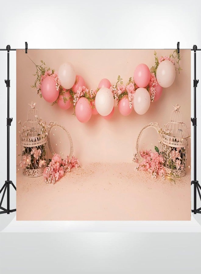 Baocicco 7x5ft Baby Girl Birthday Backdrop Pink Balloons Gifts Sweet Princess Little Girl 1st Birthday Party Photography Backgrounds Decorations Banners Photo Shoot Decor Props - Image 5
