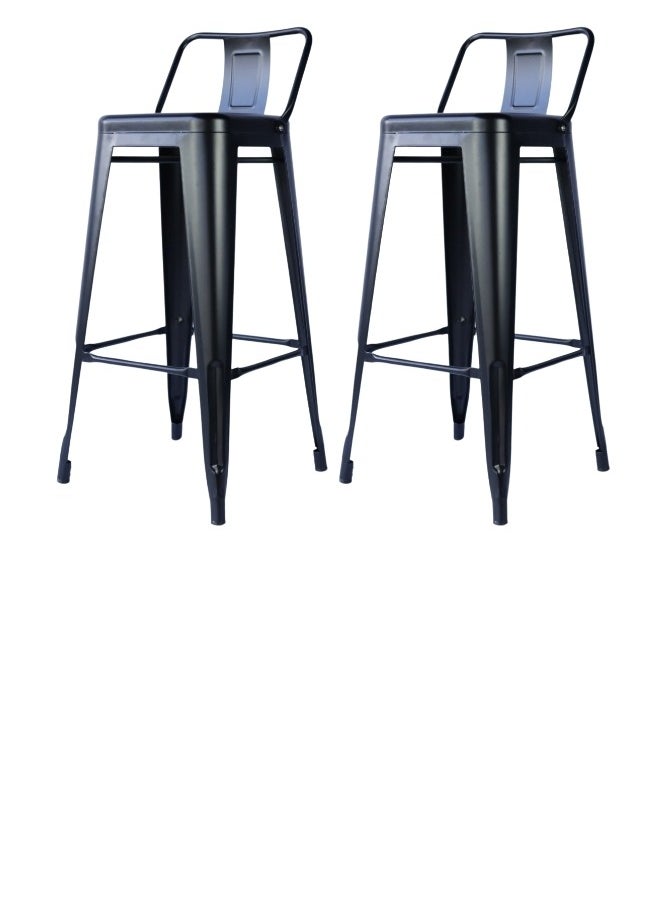 SMART HOME Cafe chairs set consisting of 2 chairs, a dining chair, and a single high chair made of sturdy steel for dining room/kitchen/party  - Image 1