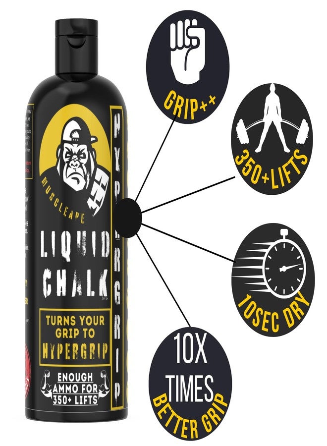 Muscleape Liquid Chalk 200Ml. Turn Your Grip Into Titanium Strength Hypergrip| Sufficient for 350+ Lifts| Best for Weightlifting, Powerlifting, Gymnastiics, Calisthenics,Crossfit and Other Sports. - Image 5
