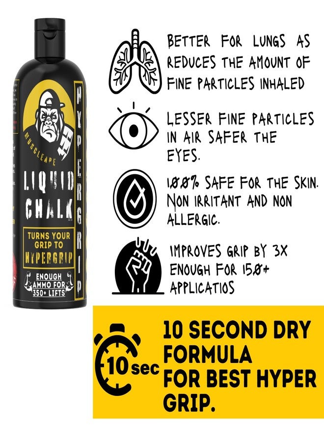 Muscleape Liquid Chalk 200Ml. Turn Your Grip Into Titanium Strength Hypergrip| Sufficient for 350+ Lifts| Best for Weightlifting, Powerlifting, Gymnastiics, Calisthenics,Crossfit and Other Sports. - Image 4