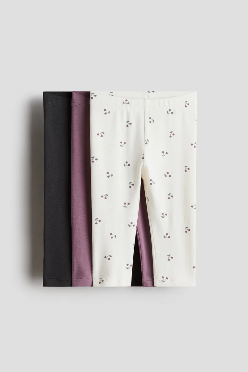 H&M 3-pack cotton jersey leggings
