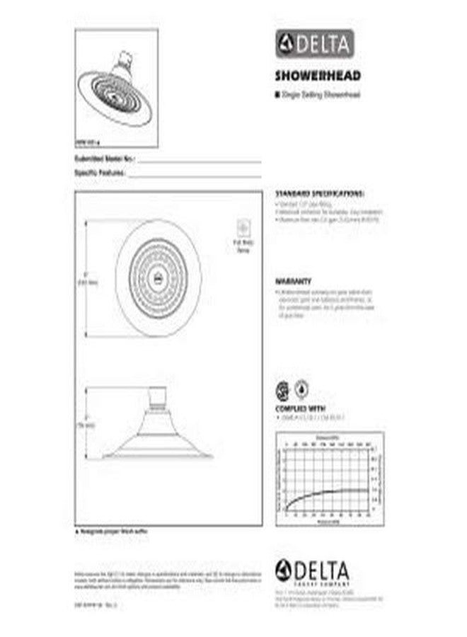 Delta Faucet Single Setting Raincan Shower Head, Oil Rubbed Bronze Round Shower Head, Rainfall Shower Head, High Pressure Shower Head, 1.75 GPM Flow Rate, Oil Rubbed Bronze RP61181OB - Image 2